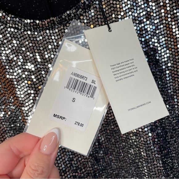 7 FOR ALL MANKIND Metallic Sparkle Dress - Picture 10 of 13